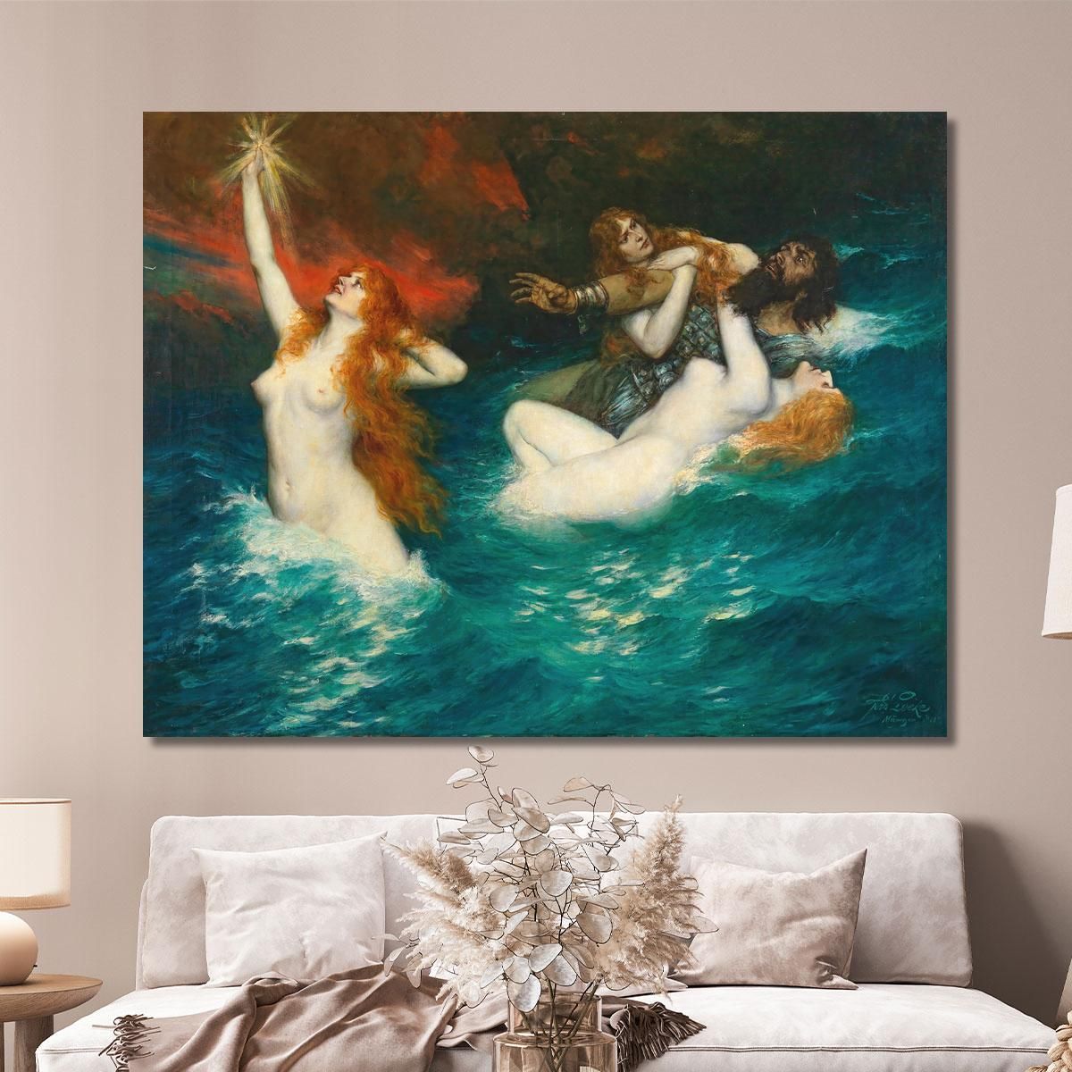 The Rhinemaidens Ferdinand Leeke flk13 canvas print 