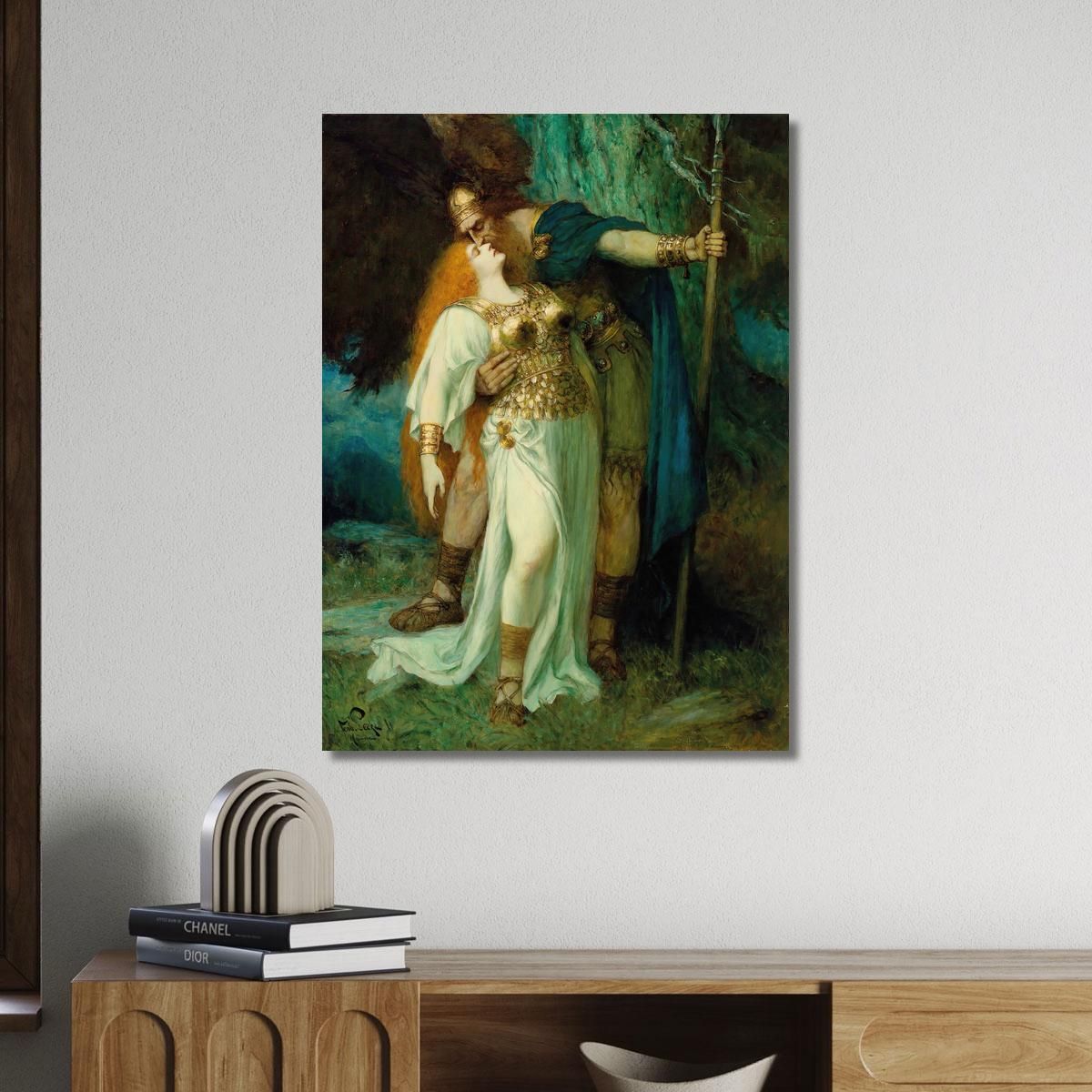 Wotan'S Farewell To Brunhilde Ferdinand Leeke flk16 canvas print 