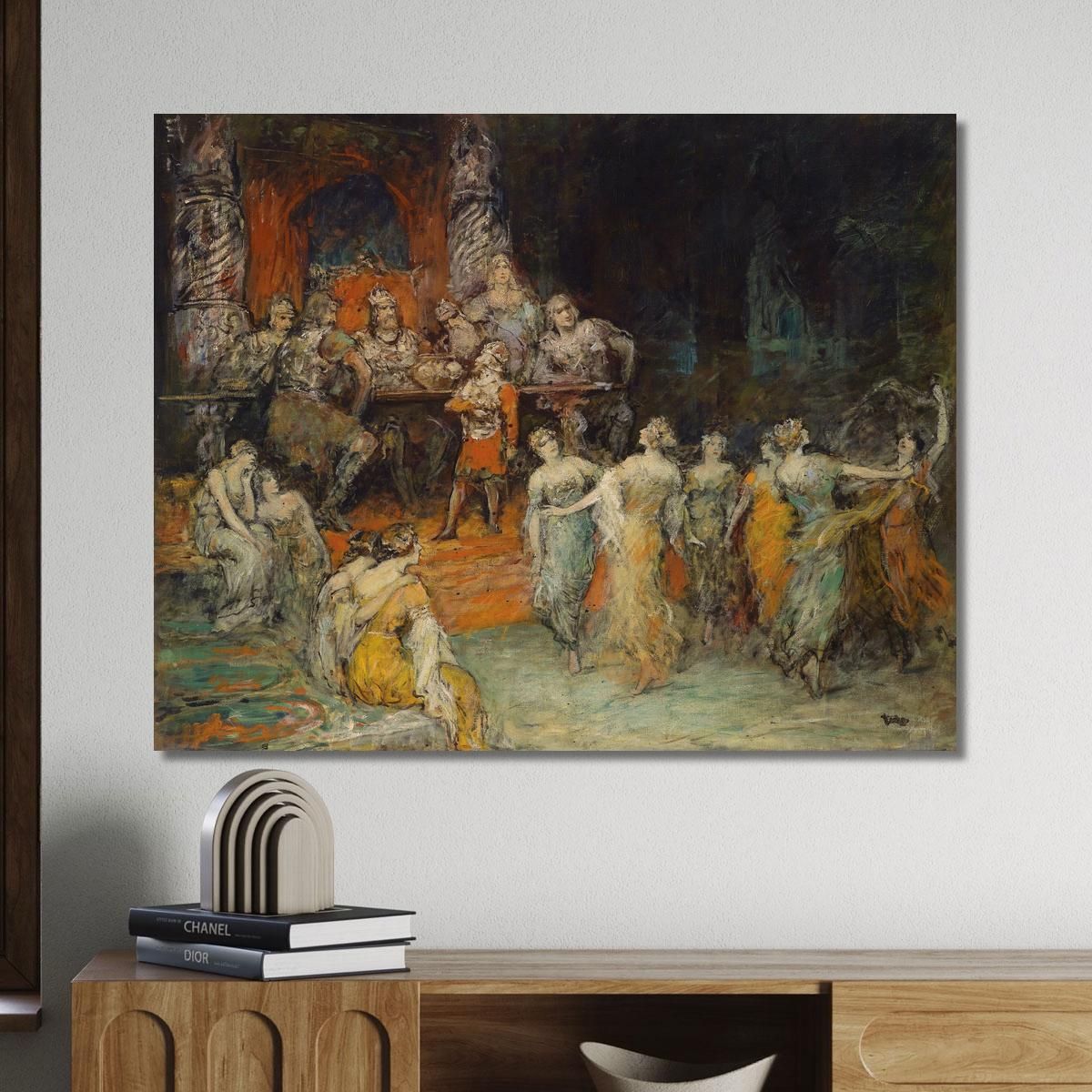 Dwarf King Laurin At The Court Of Dietrich Von Bern Ferdinand Leeke flk18 canvas print 