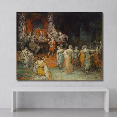 Dwarf King Laurin At The Court Of Dietrich Von Bern Ferdinand Leeke flk18 canvas print 