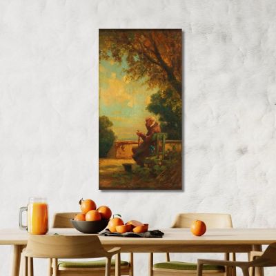 Old Man On A Bench Carl Spitzweg csp1 canvas print 