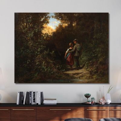 On The Stalking Trip Carl Spitzweg csp3 canvas print 