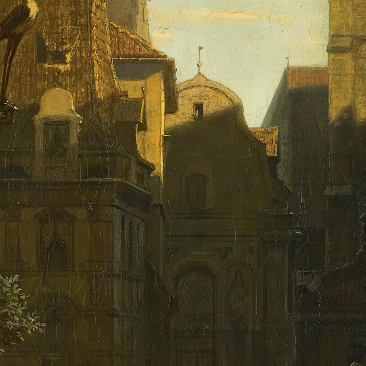 The Chat Hour A Good Gossip Carl Spitzweg csp18 canvas print