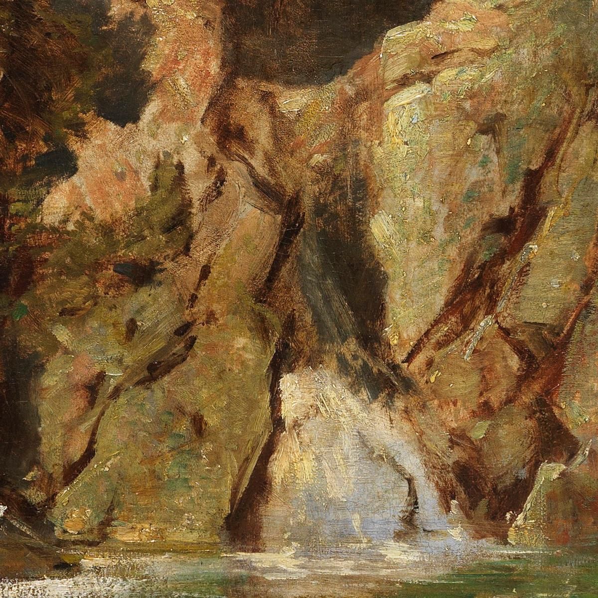 Rocky Basin With White Water Carl Spitzweg csp23 canvas print