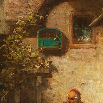 Waiting For The Newspaper Carl Spitzweg csp32 canvas print