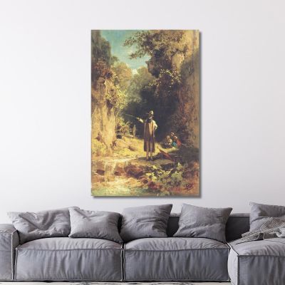 The Fisherman Carl Spitzweg csp59 canvas print 