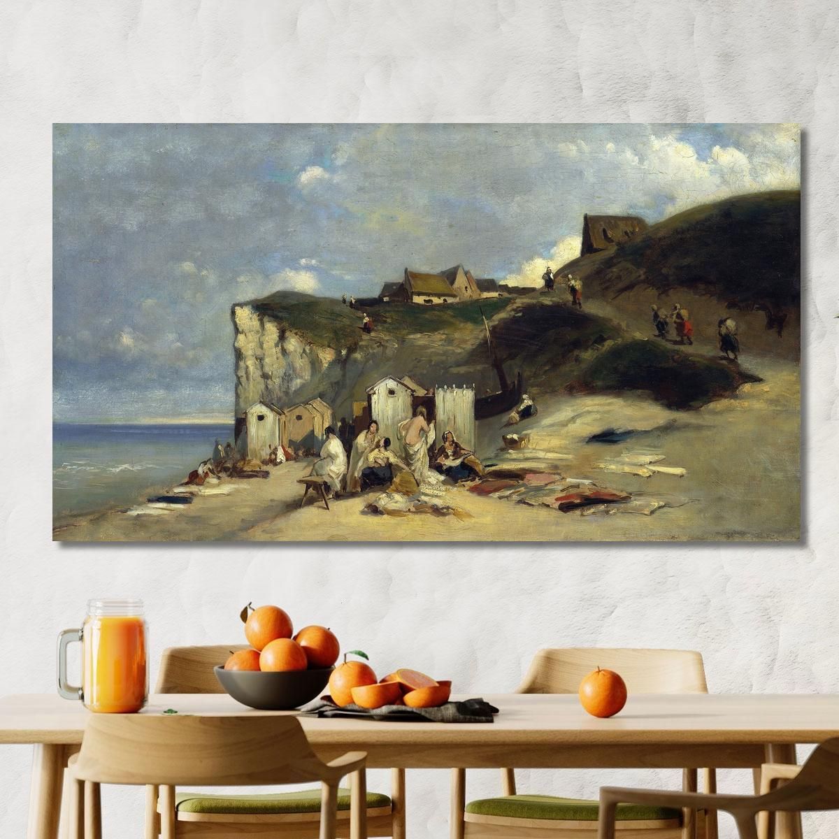 Woman Bath In Dieppe I Carl Spitzweg csp66 canvas print 