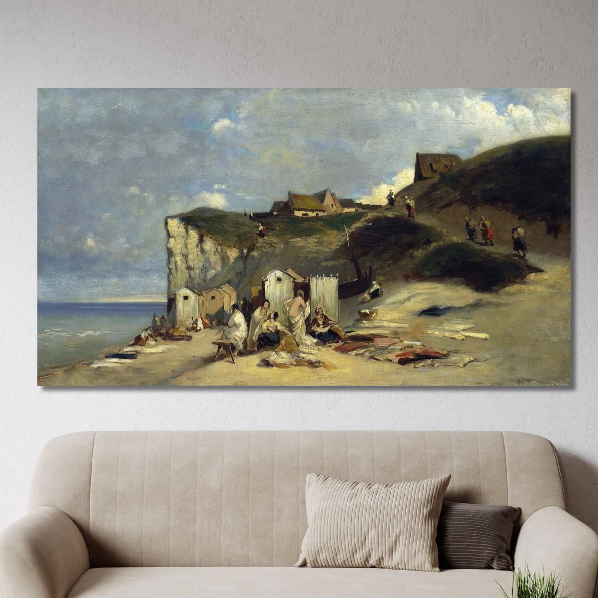 Woman Bath In Dieppe I Carl Spitzweg csp66 canvas print 
