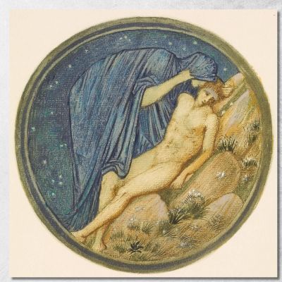 Day And Night Sir Edward Coley Burne-Jones ecb12 canvas print 