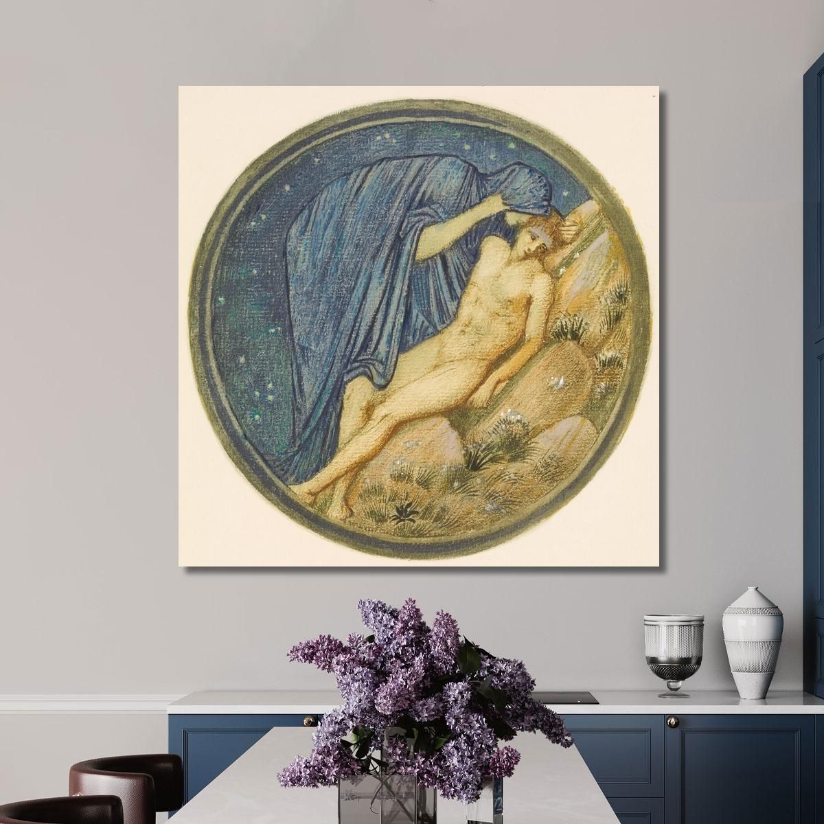Day And Night Sir Edward Coley Burne-Jones ecb12 canvas print 