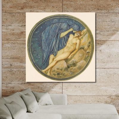 Day And Night Sir Edward Coley Burne-Jones ecb12 canvas print 