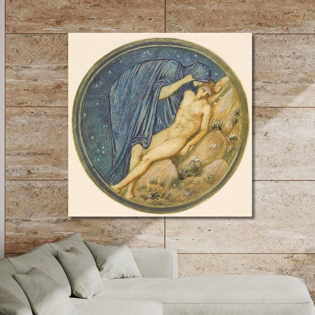 Day And Night Sir Edward Coley Burne-Jones ecb12 canvas print 