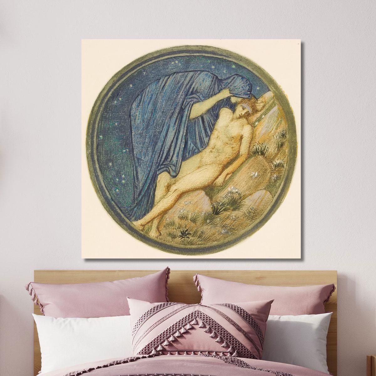 Day And Night Sir Edward Coley Burne-Jones ecb12 canvas print 