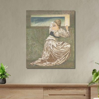 Dorigen De Bretaigne Awaiting The Return Of Her Husband Sir Edward Coley Burne-Jones ecb13 canvas print 