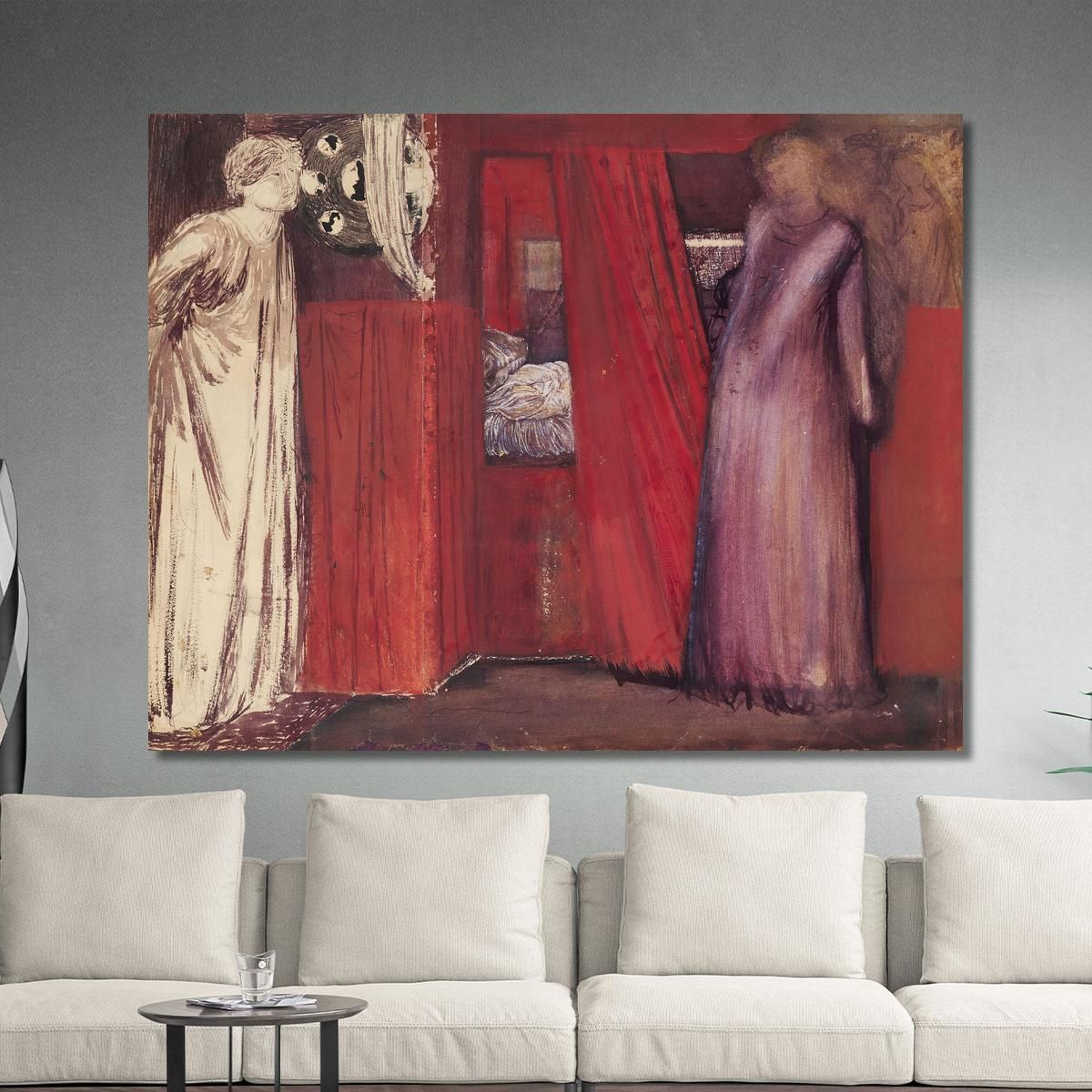 Fair Rosamund And Queen Eleanor Sir Edward Coley Burne-Jones ecb14 canvas print 