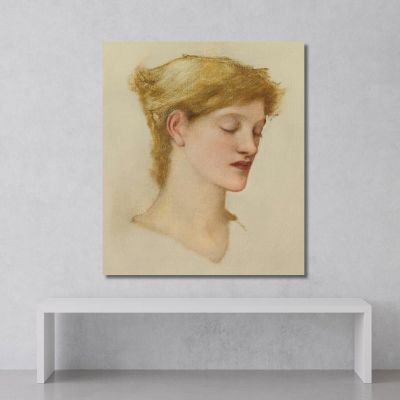 Head Of A Woman Sir Edward Coley Burne-Jones ecb25 canvas print 