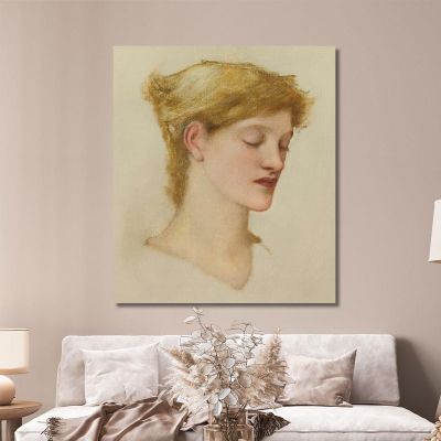 Head Of A Woman Sir Edward Coley Burne-Jones ecb25 canvas print 