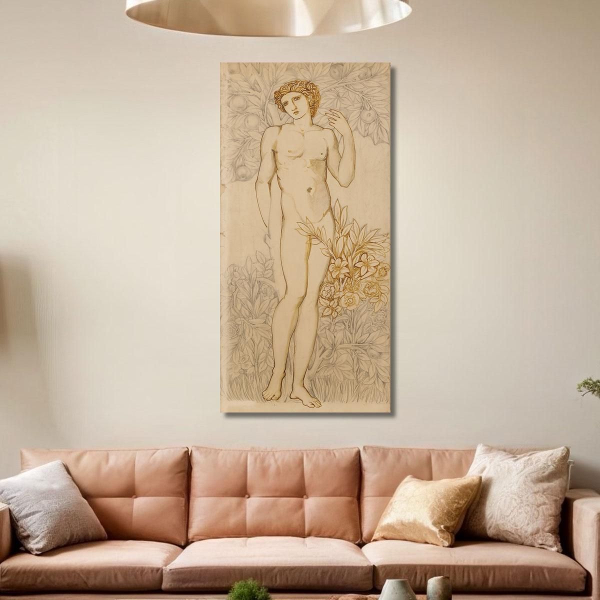 The Angels Of The Hierarchy Male Nude Imago Dei In The Image Of God Adam' Sir Edward Coley Burne-Jones ecb67 canvas print 