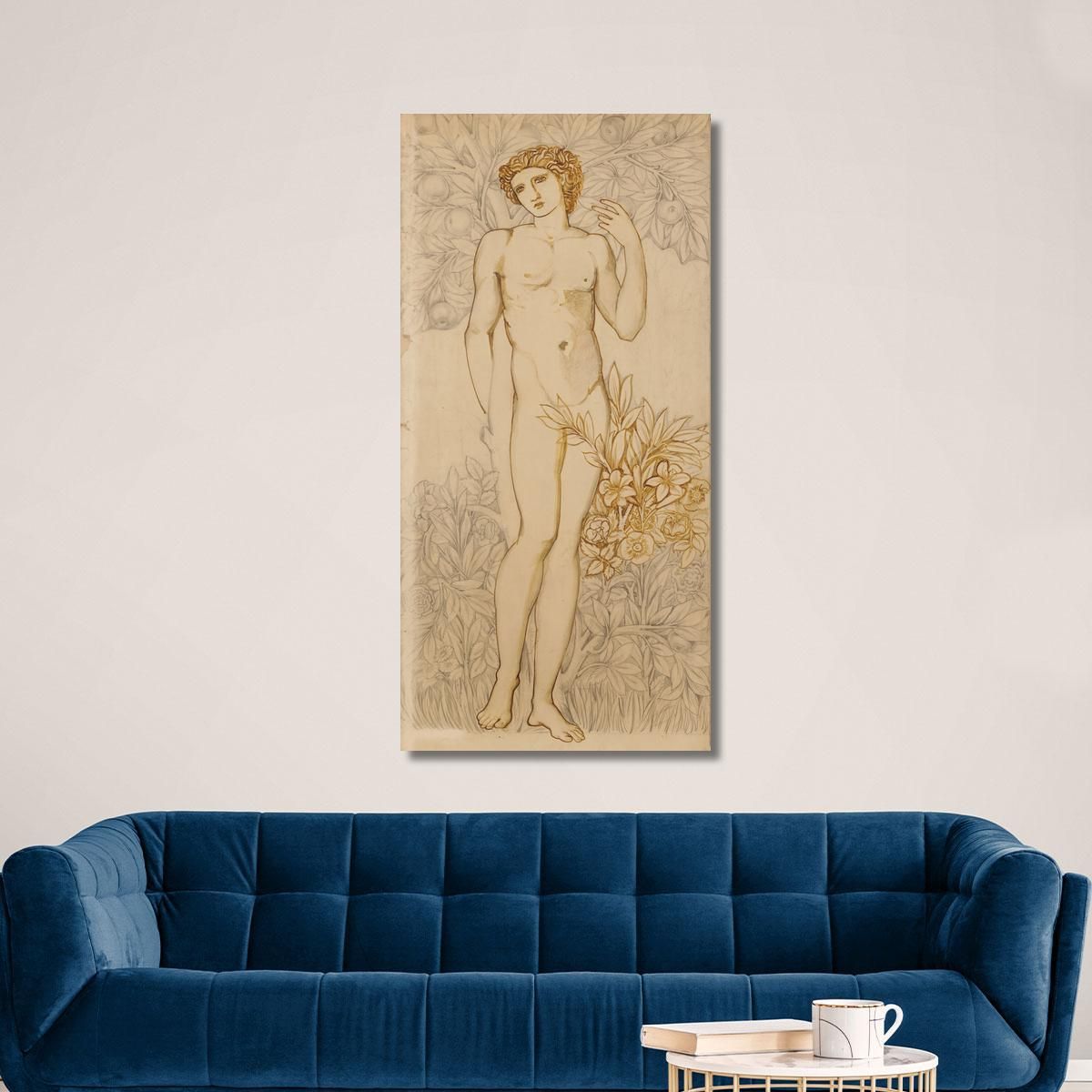 The Angels Of The Hierarchy Male Nude Imago Dei In The Image Of God Adam' Sir Edward Coley Burne-Jones ecb67 canvas print 