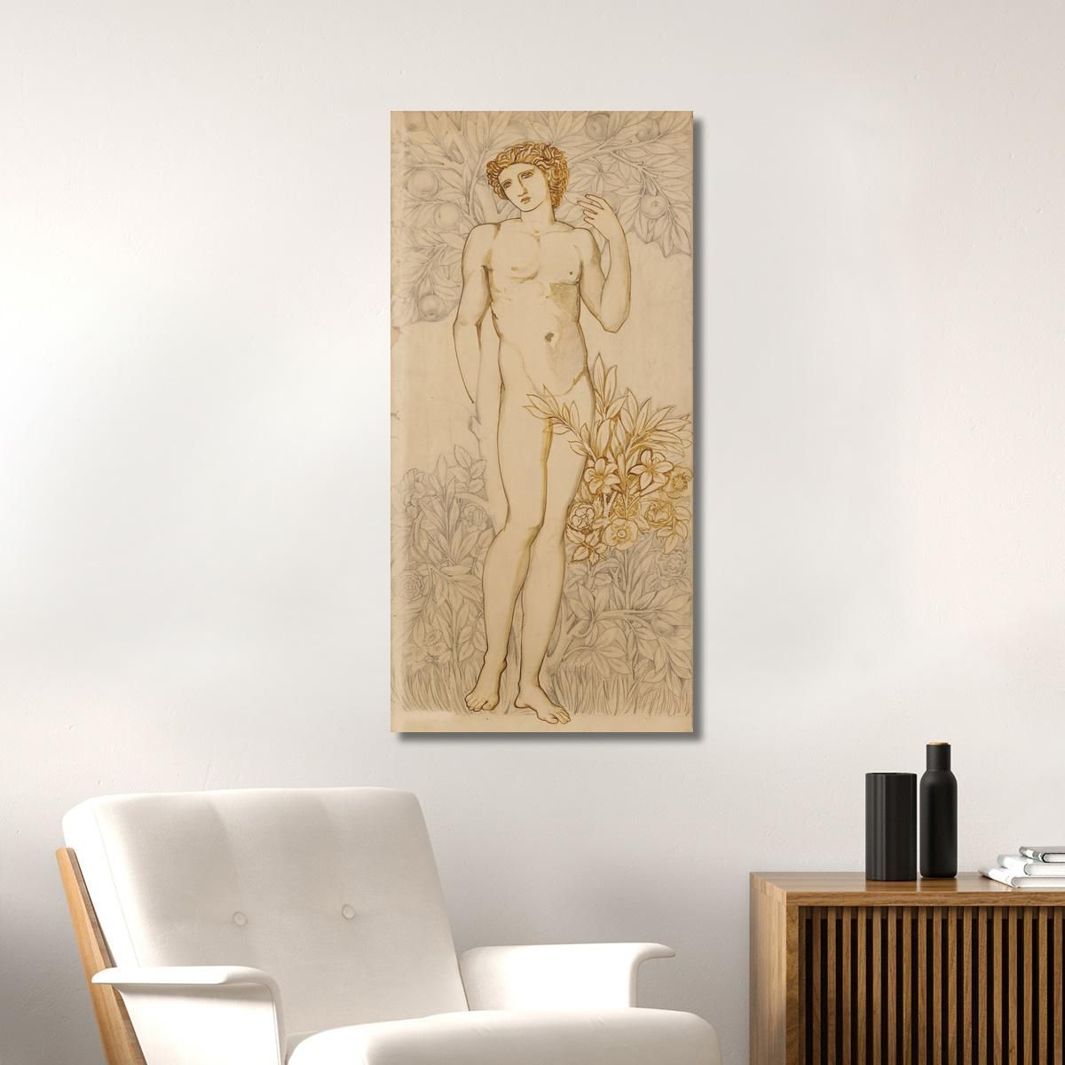 The Angels Of The Hierarchy Male Nude Imago Dei In The Image Of God Adam' Sir Edward Coley Burne-Jones ecb67 canvas print 