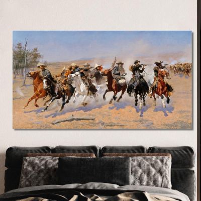 A Dash For The Timber Frederic Remington frm1 canvas print 