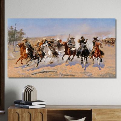 A Dash For The Timber Frederic Remington frm1 canvas print 