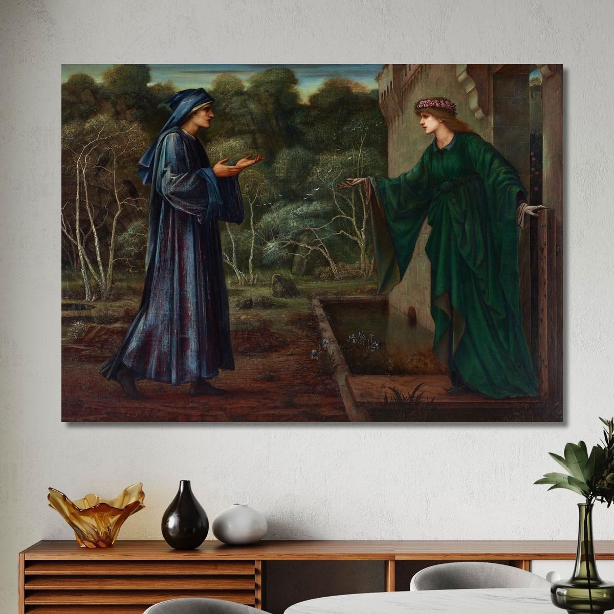 The Pilgrim At The Gate Of Idleness Sir Edward Coley Burne-Jones ecb94 canvas print 