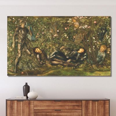 The Prince Entering The Briar Wood Sir Edward Coley Burne-Jones ecb95 canvas print 