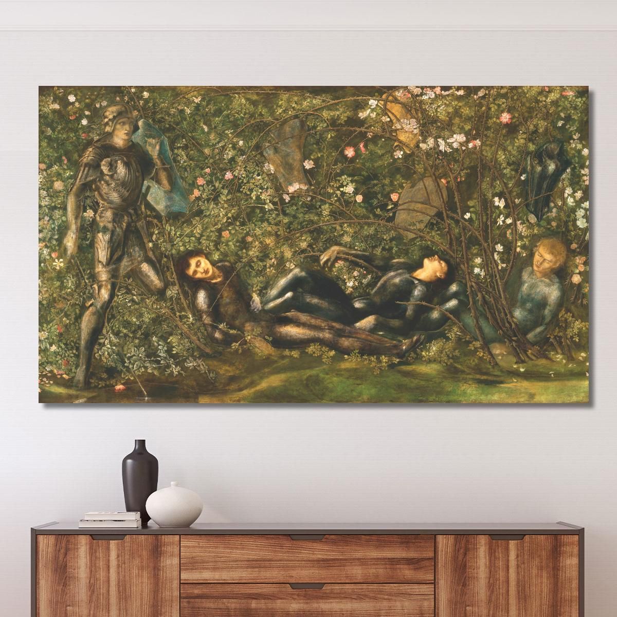 The Prince Entering The Briar Wood Sir Edward Coley Burne-Jones ecb95 canvas print 
