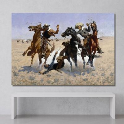 Aiding A Comrade Frederic Remington frm5 canvas print 