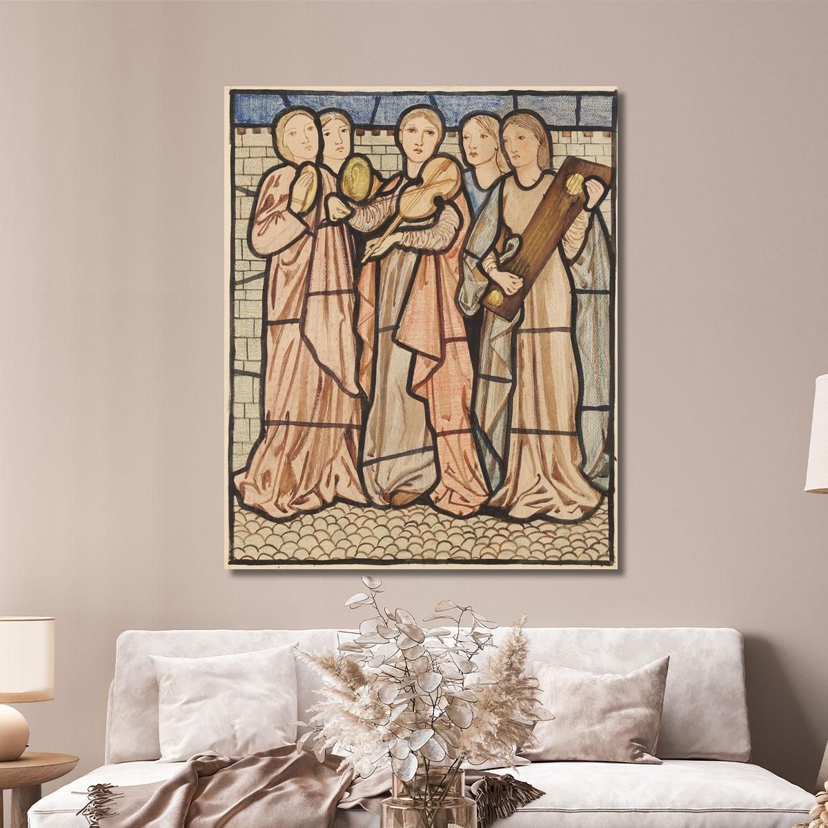 The Song Of Solomon I Charge You O Daughters Of Jerusalem Sir Edward Coley Burne-Jones ecb97 canvas print 