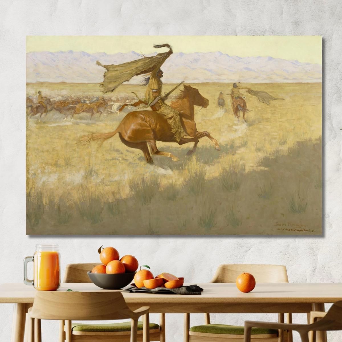 Change Of Ownership The Stampede Horse Thieves Frederic Remington frm10 canvas print 