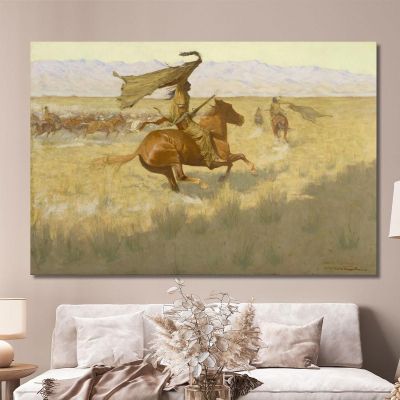 Change Of Ownership The Stampede Horse Thieves Frederic Remington frm10 canvas print 