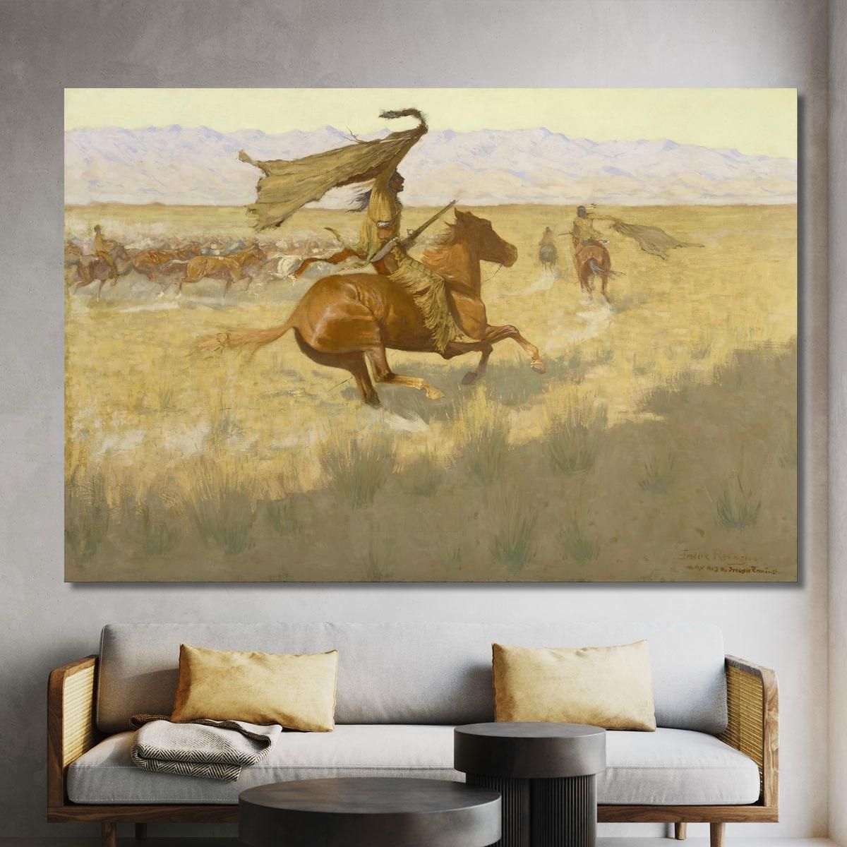 Change Of Ownership The Stampede Horse Thieves Frederic Remington frm10 canvas print 