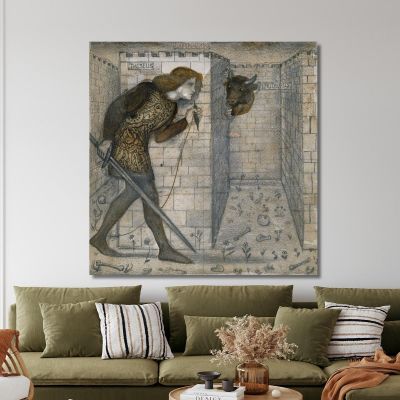 Theseus And The Minotaur In The Labyrinth Sir Edward Coley Burne-Jones ecb103 canvas print 