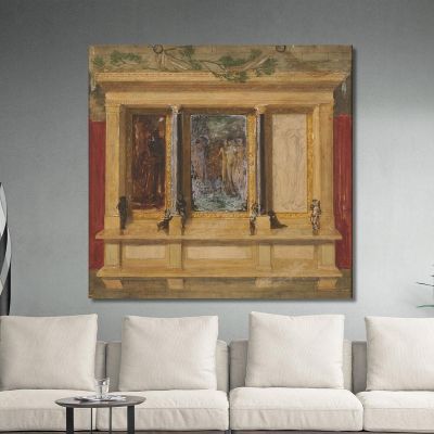 Troy Triptych Compositional Study Sir Edward Coley Burne-Jones ecb105 canvas print 
