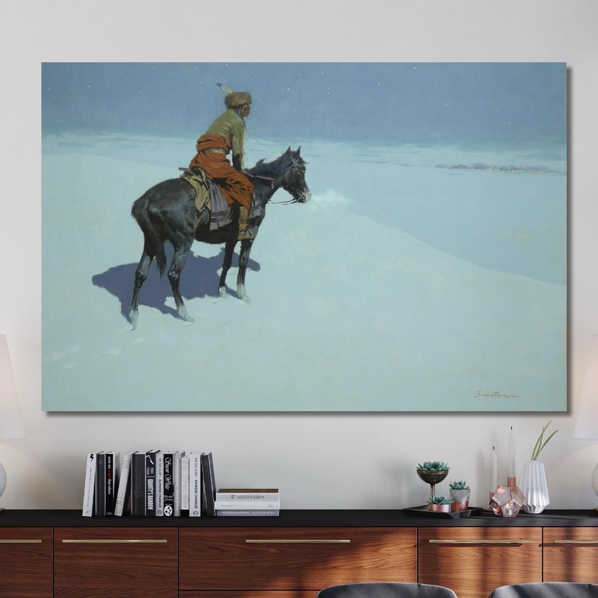 Friends Or Foes The Scout Frederic Remington frm17 canvas print 