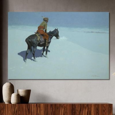 Friends Or Foes The Scout Frederic Remington frm17 canvas print 