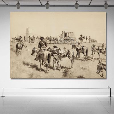 On The Bighorn Frederic Remington frm25 canvas print 