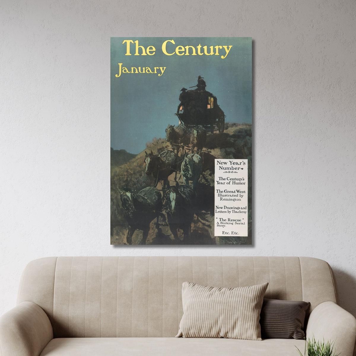 The Century New Year'S Number January Frederic Remington frm40 canvas print 