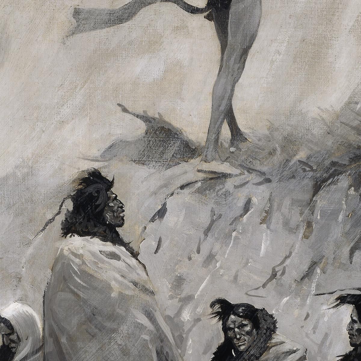 The Fire Eater Raised His Arms To The Thunder Bird Frederic Remington frm45 canvas print