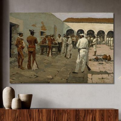 The Mier Expedition- The Drawing Of The Black Bean Frederic Remington frm54 canvas print 