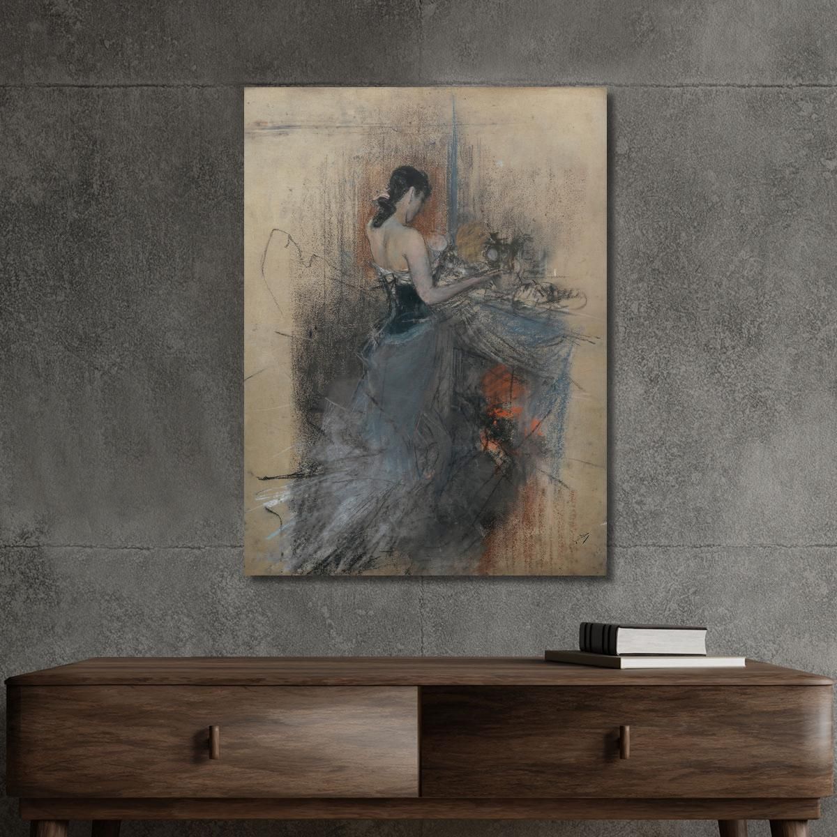 By The Fireside Giovanni Boldini gbd10 canvas print 