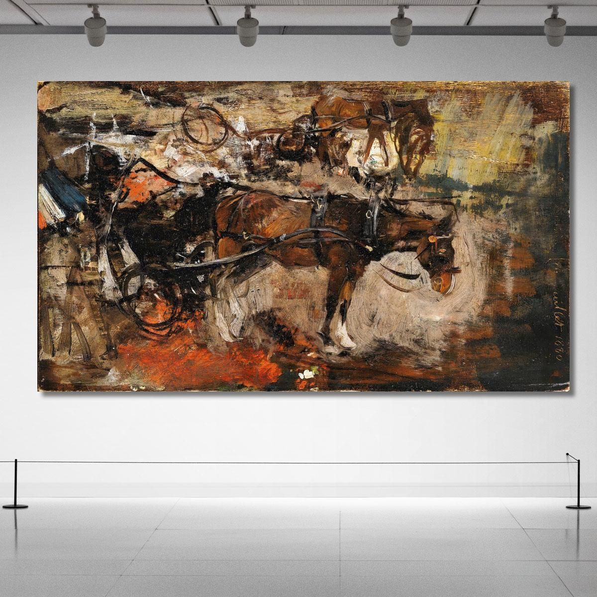 Carriage Horse Avenue Trudaine Paris 14 July 1880 Giovanni Boldini gbd12 canvas print 