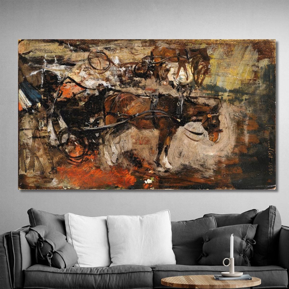 Carriage Horse Avenue Trudaine Paris 14 July 1880 Giovanni Boldini gbd12 canvas print 