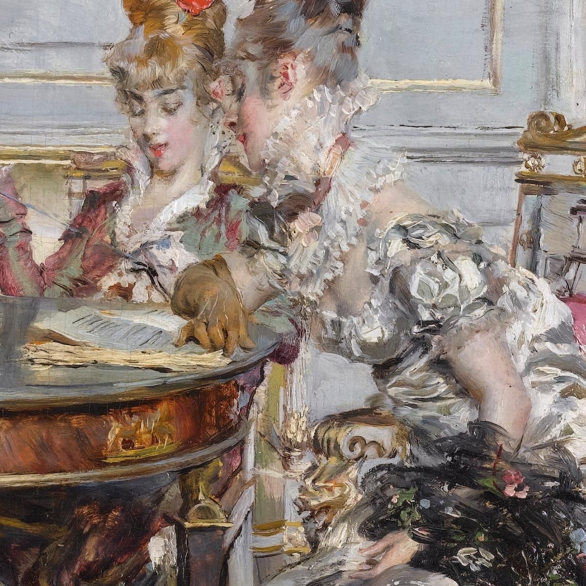 Confidences Giovanni Boldini gbd14 canvas print