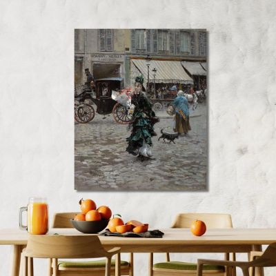 Crossing The Street Giovanni Boldini gbd15 canvas print 