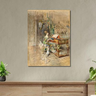 Pianist In 18Th Century Dress Giovanni Boldini gbd48 canvas print 