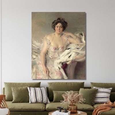 Portrait Of Lady Nanne Schrader Née Wiborg Giovanni Boldini gbd64 canvas print 