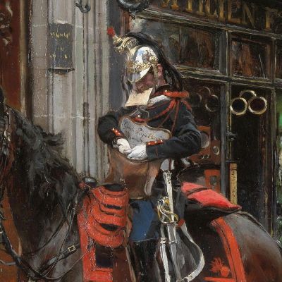 The Dispatch-Bearer Giovanni Boldini gbd84 canvas print
